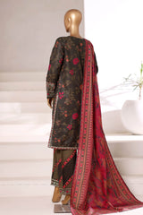 Malika By Sada Bahar Stitched 3 Piece Khaddar Vol-02 Collection'2025-MK-6853-Kai Green