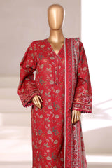 Malika By Sada Bahar Stitched 3 Piece Khaddar Vol-02 Collection'2025-MK-6856-Maroon