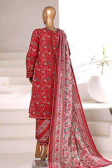 Malika By Sada Bahar Stitched 3 Piece Khaddar Vol-02 Collection'2025-MK-6856-Maroon