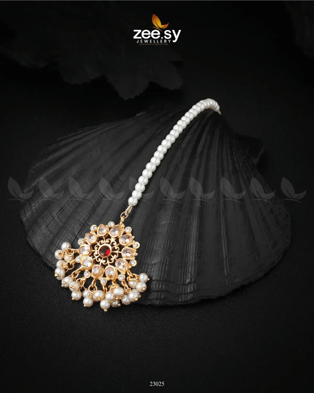 Rosebud Bindiya Red - Zeesy Jewellery