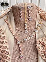 Made For Her-Moonveil Zircon Necklace Set - KFS1051