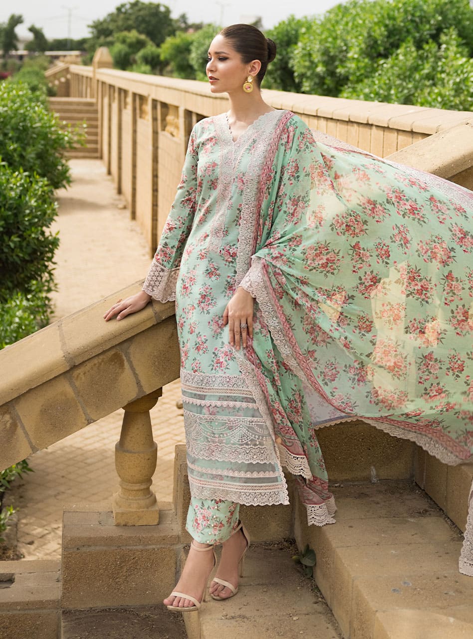 Zainab Chottani Unstitched 3 Piece Eid Luxury Lawn Collection'2023-ZC-06-A