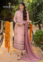 Asim Jofa Shadow Work '23 Ajsw-29 Embroidered Lawn Silk 3 Pcs