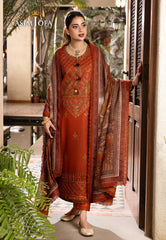 Asim Jofa Rania Pre-Winter '23 Ajrw-36 Designers Stitched Embroidered Slub 3 Pcs