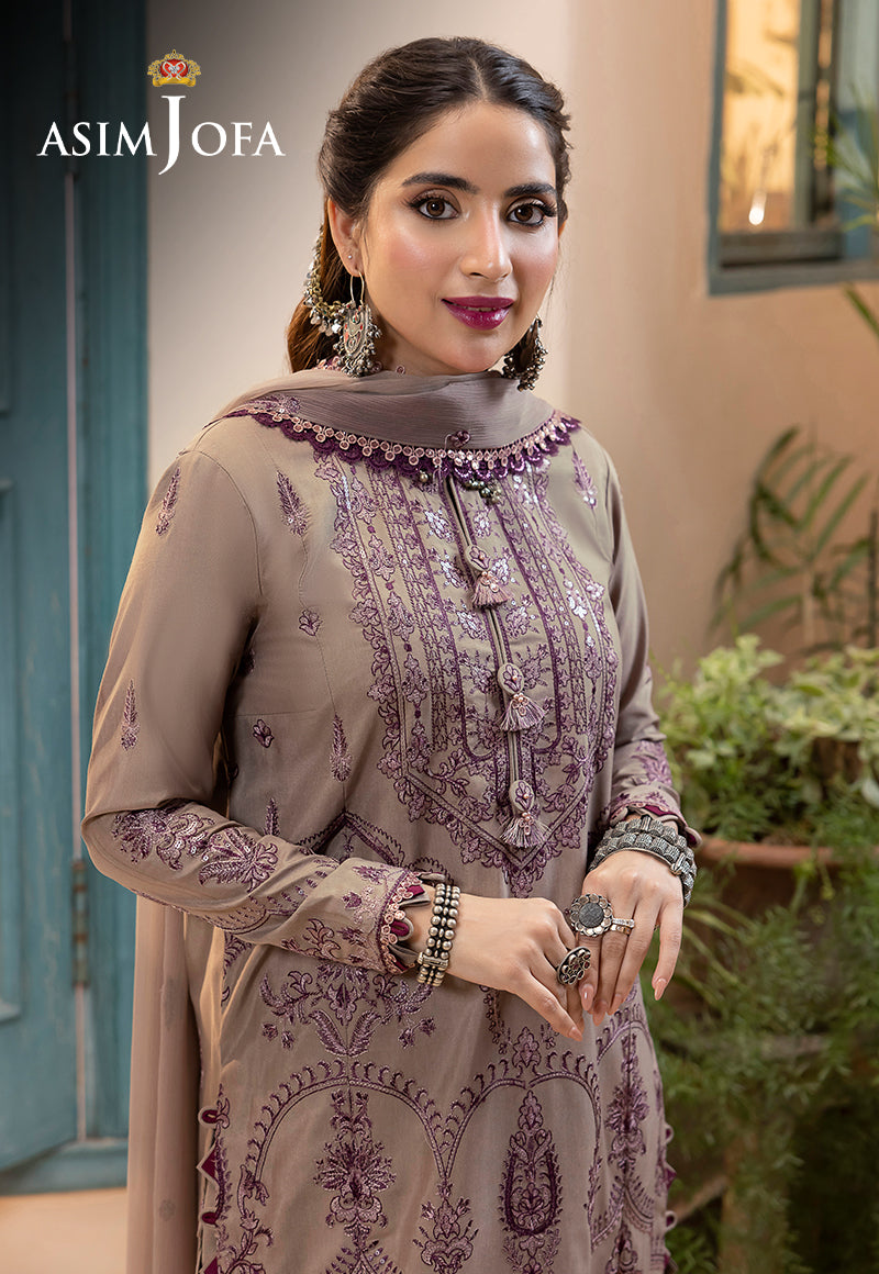 Asim Jofa Designers Limited Edition Ajswd-23 Embroidered Stitched 3 Pcs