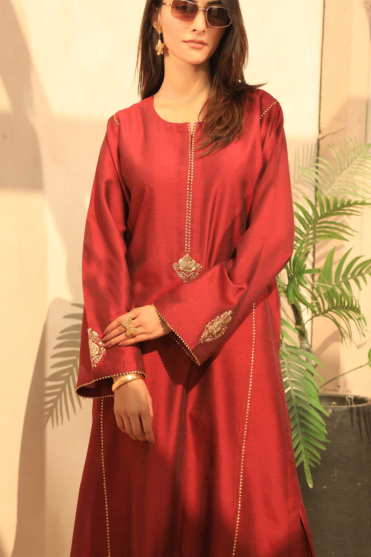 Najia Zia Stitched 2 Piece Festive Collection'2025-Bold