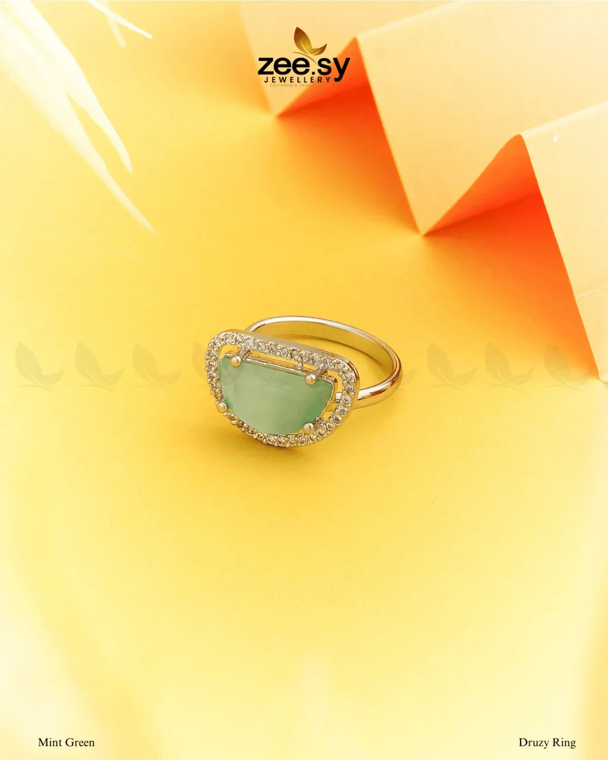 Druzy Ring Mint Green - Zeesy Jewellery