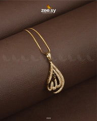 Delight Calligraphy Pendant Golden - Zeesy Jewellery