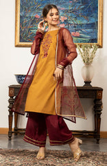 Joy Pret By Zaaviay Stitched Maple (Three Piece)