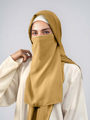 Hijab Ul Hareem Hijab & Niqab Set -  Mustard-Yellow