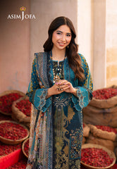 Asim Jofa Aira Summer Prints Ajar-22 Embroidered Lawn 3 Pcs