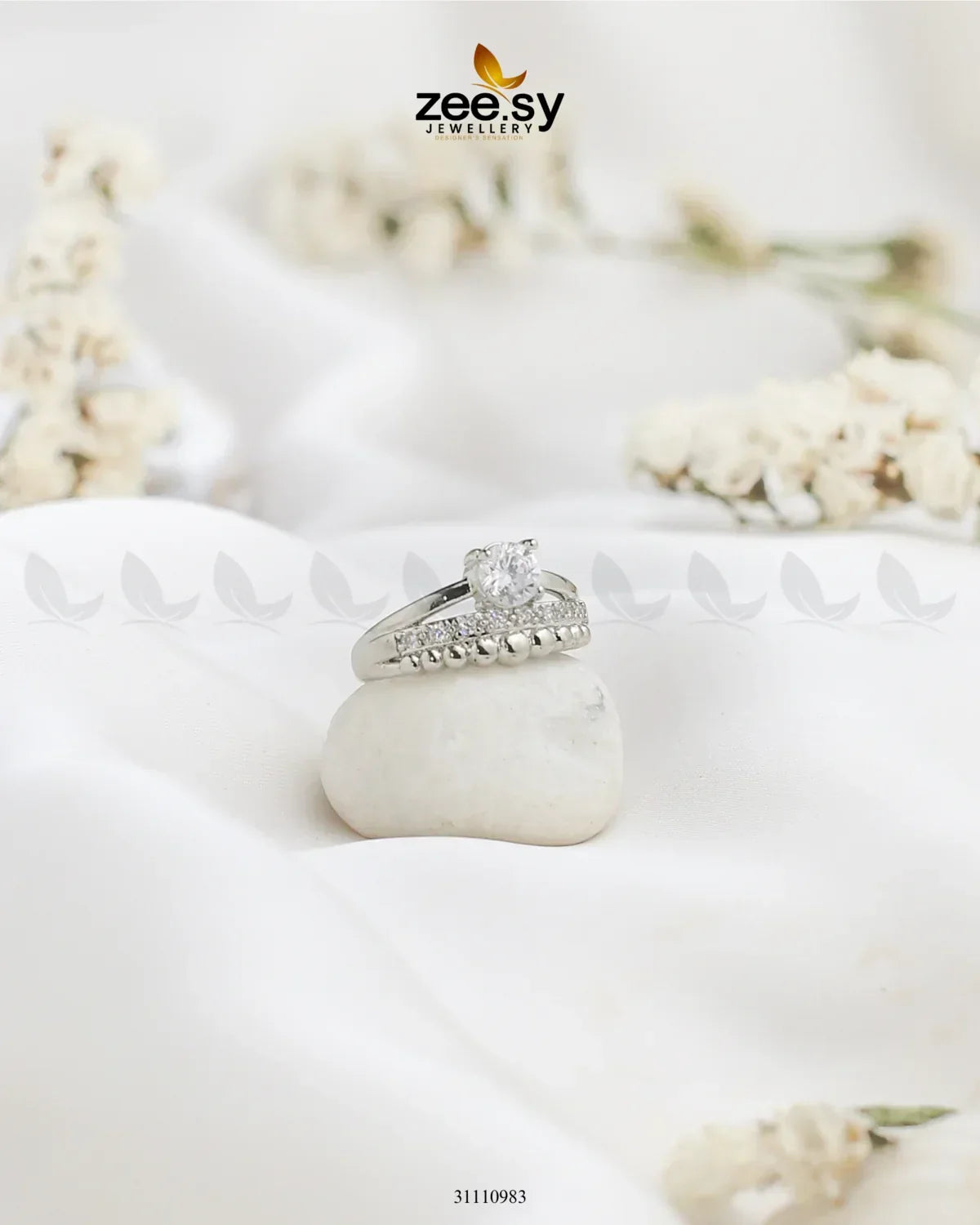 Auraya Ring Silver - Zeesy Jewellery