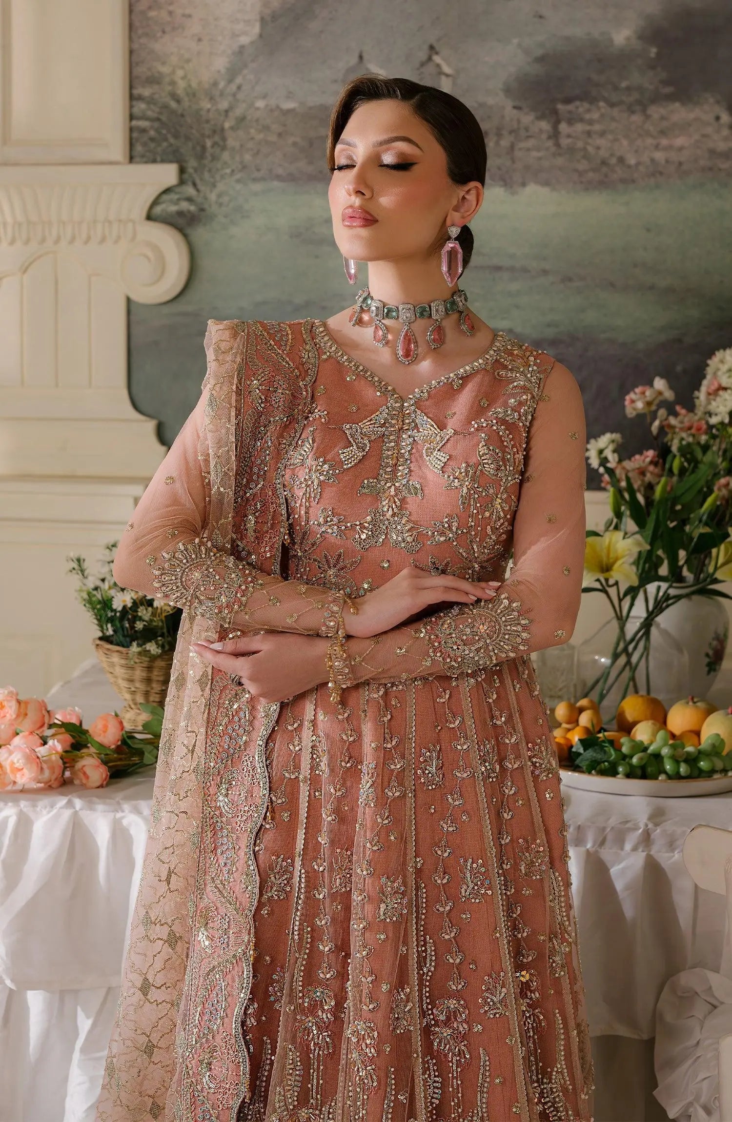 Reve Royal By Fabiha Fatima Unstitched 3 Piece Formals Collection'2025-Spinel