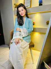 Urban Cut Stitched 2 Piece Cotton Embroidred  Co- Ord Set with  Salwar