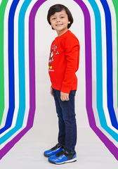 Fleece Printed Sweatshirt - Wear Ochre