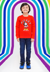 Fleece Printed Sweatshirt - Wear Ochre