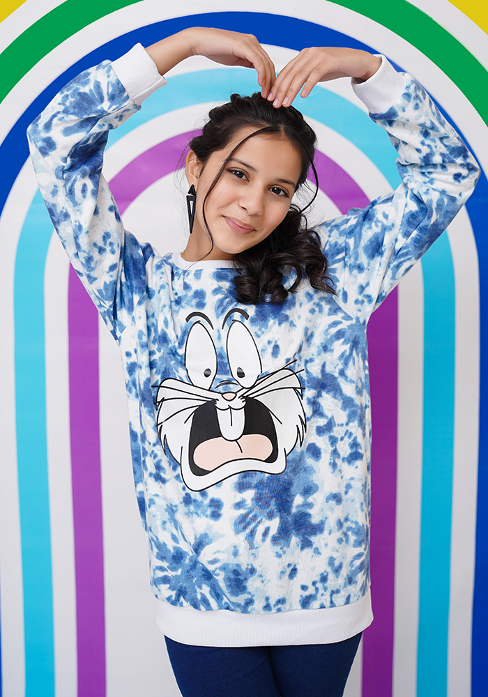 Terry Printed Sweatshirt - Wear Ochre