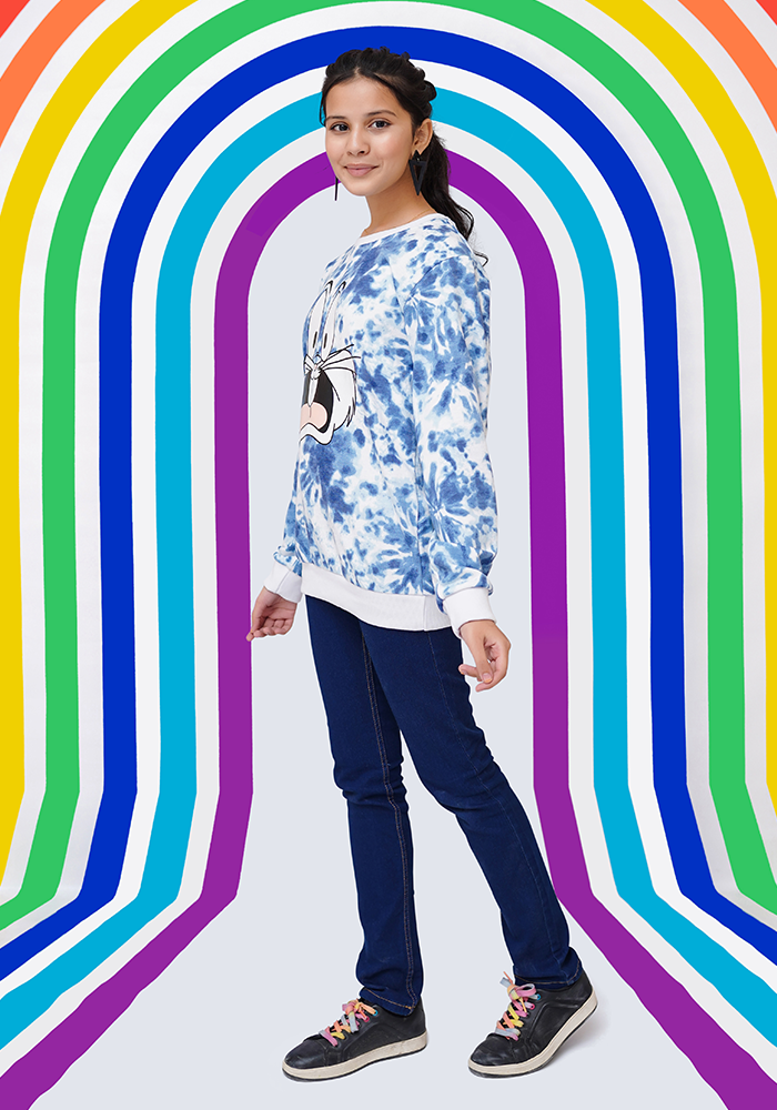 Terry Printed Sweatshirt - Wear Ochre