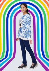 Terry Printed Sweatshirt - Wear Ochre