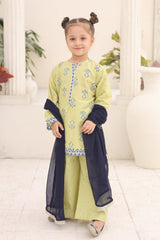 Shanzey Stitched 3 Piece Printed Cotton Suit-SHK-7001-Mint