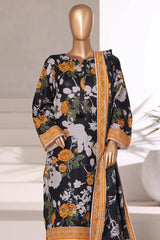 Sada Bahar Stitched 3 Piece Printed Khaddar Vol-02 Suit-KD-PR-7045-Black