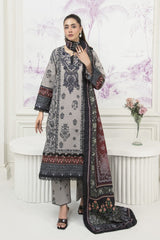 Meerak 3 Piece Emb Khaddar Suit-Mirage