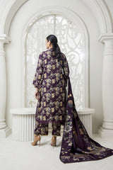 Meerak 3 Piece Emb Khaddar Suit-Twilight Lace
