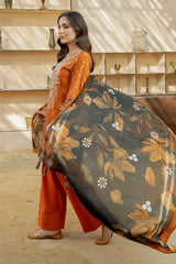 Gul-e-Rang by Meerak Stitched 3 Piece Summer Emb Slub Lawn Suit-MARVI