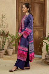 Gul-e-Rang by Meerak Stitched 3 Piece Summer Emb Slub Lawn Suit-ROSHANARA