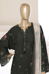 Sada Bahar Stitched 3 Piece Summer Kaftaan Suit-PR-723 K.GREEN