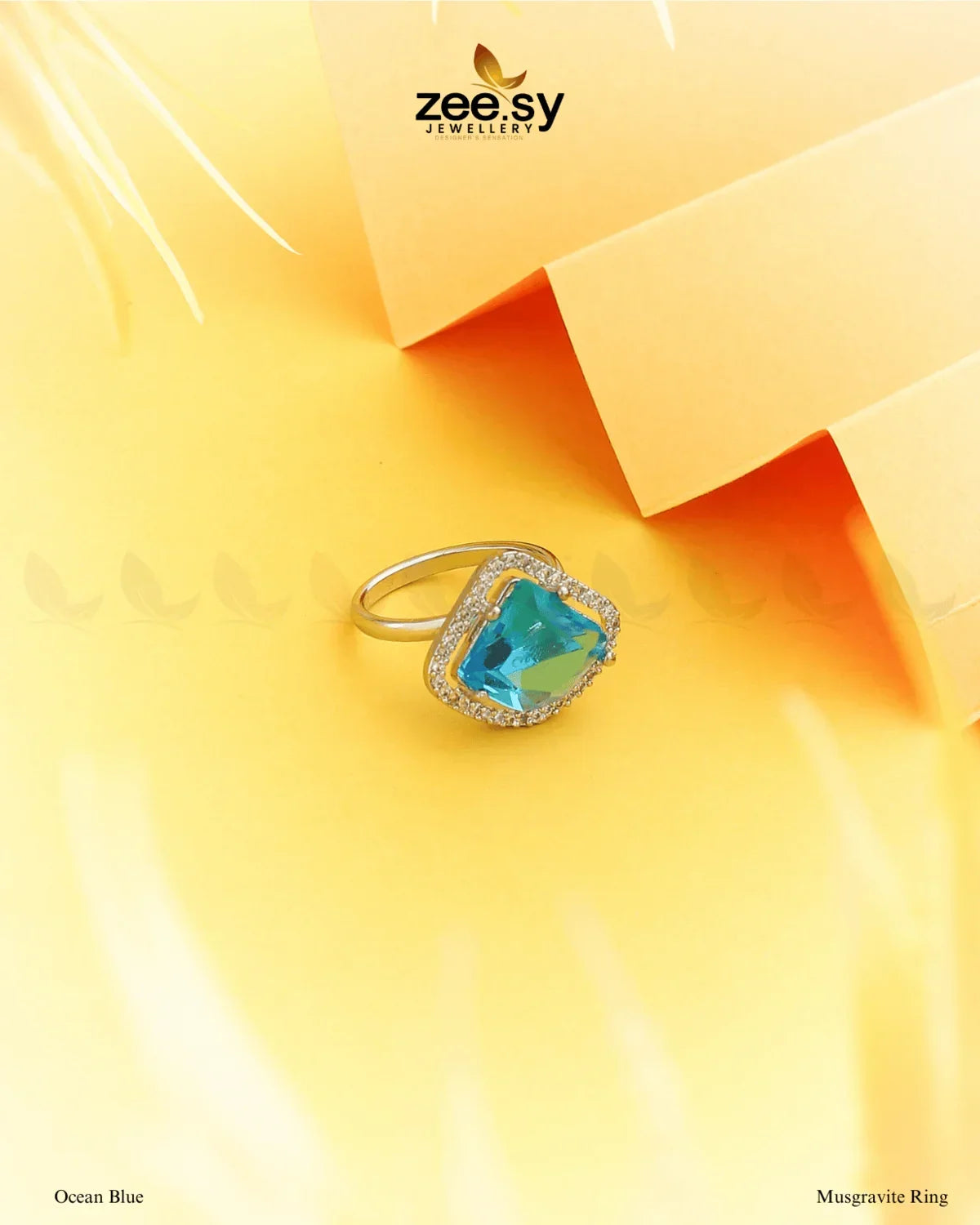 Musgravite Ring Ocean Blue - Zeesy Jewellery