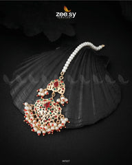 Anusha Bindiya Red & Green - Zeesy Jewellery