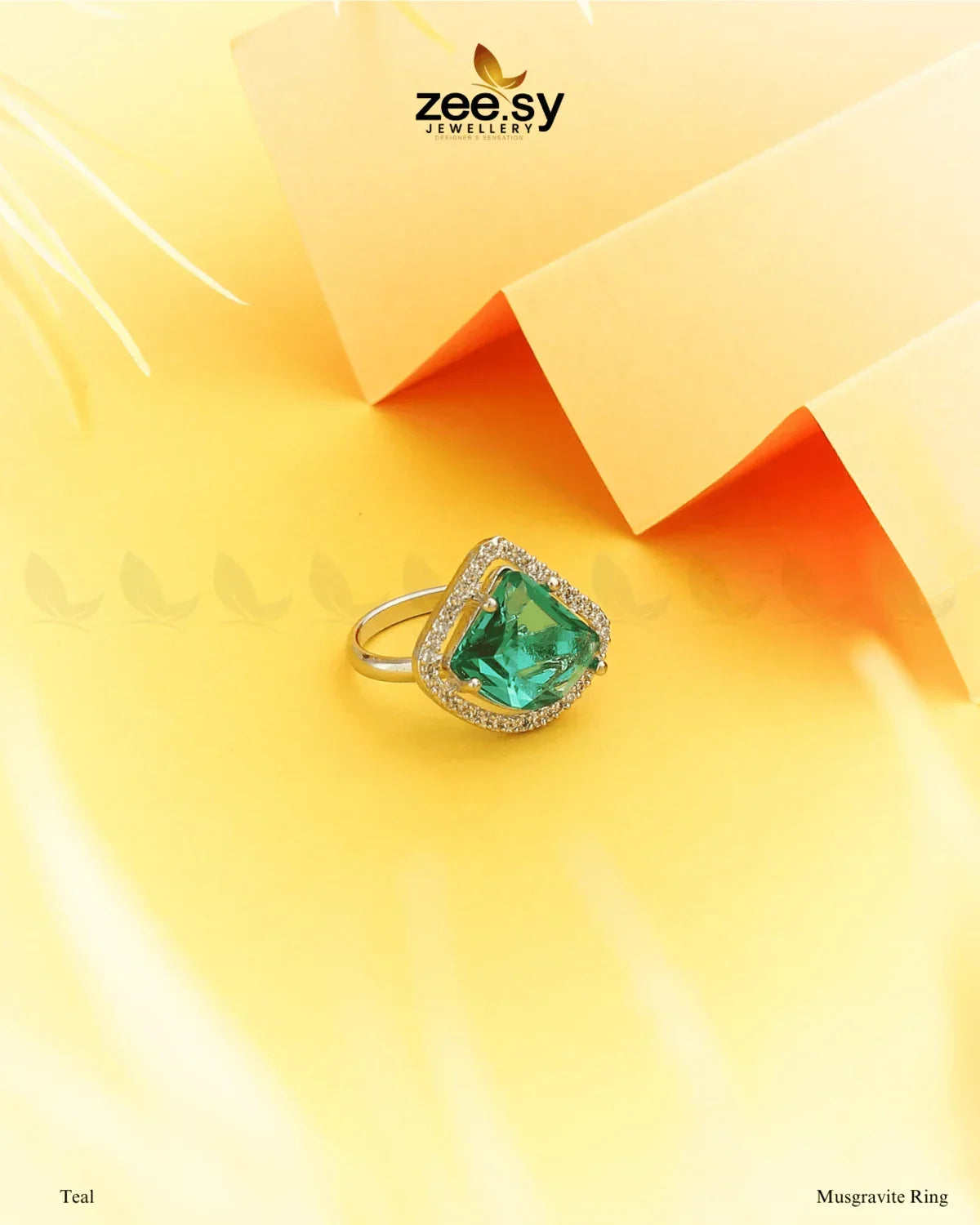 Musgravite Ring Teal - Zeesy Jewellery