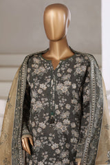 Sada Bahar Stitched 3 Piece Khaddar With Shimmer Collection'2025-KD-PR-7534-Kai Green