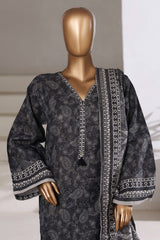 Sada Bahar Stitched 3 Piece Khaddar With Shimmer Collection'2025-KD-PR-7548-Black