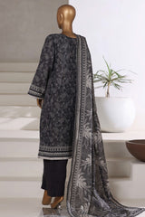 Sada Bahar Stitched 3 Piece Khaddar With Shimmer Collection'2025-KD-PR-7548-Black