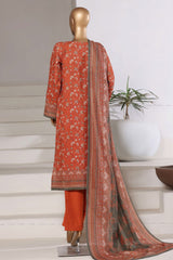 Sada Bahar Stitched 3 Piece Khaddar With Shimmer Vol-02 Collection'2025-KP-PR-7550-Orange