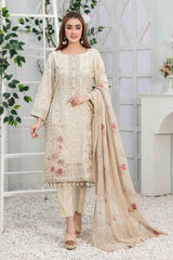 Zairah by Tawakkal Unstitched 3 Piece Leather Peach Suit-LP-7589
