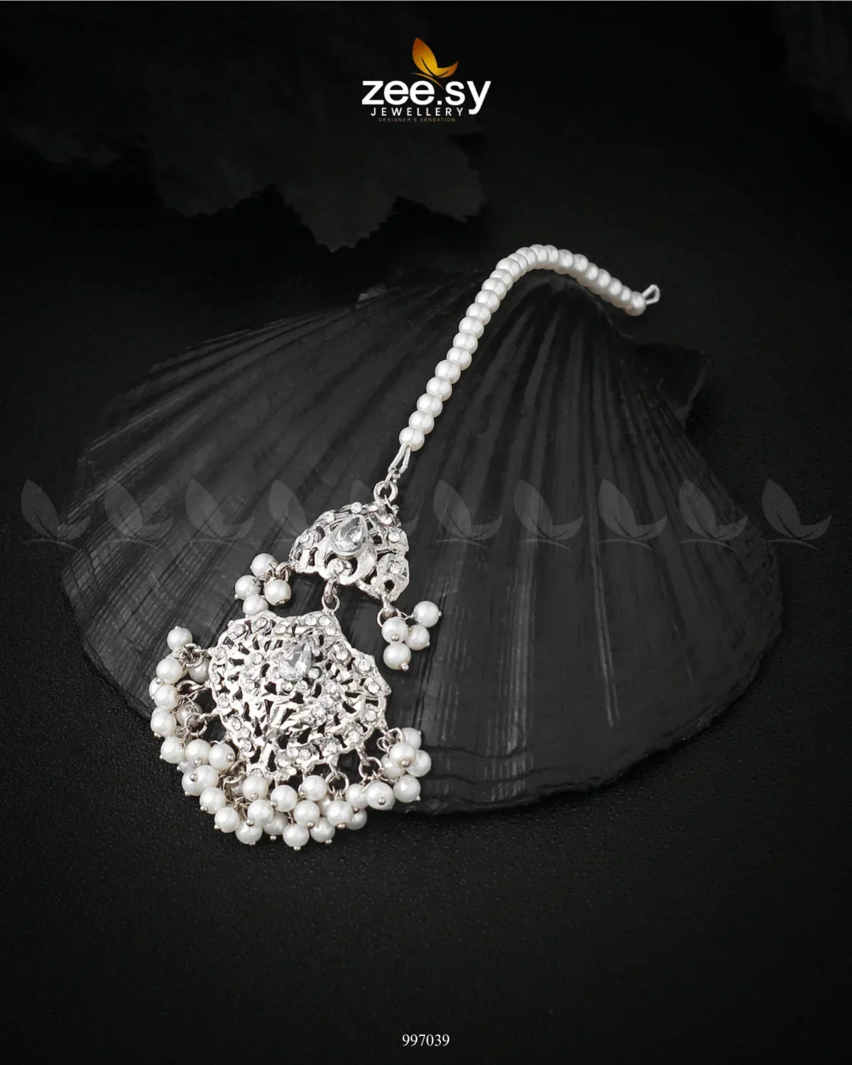 Anusha Bindiya Silver White - Zeesy Jewellery