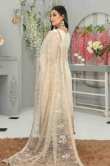 Mahaba by Tawakkal Semi Stitched 3 Piece Embroidered Chiffon Suit-M-7659