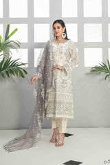 Mahaba by Tawakkal Semi Stitched 3 Piece Embroidered Chiffon Suit-M-7661