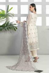 Mahaba by Tawakkal Semi Stitched 3 Piece Embroidered Chiffon Suit-M-7661