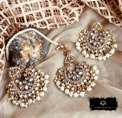 Made For Her-Ivoria Earrings & Tikka Set - KMW1050