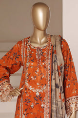 Signature By Sada Bahar Stitched 3 Piece Festive Emb Vol-02 Suit-ED-7728-ORANGE