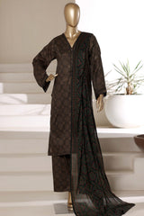 Sada Bahar Stitched 3 Piece Printed Lawn Vol-01 Suit-PR-79 BLACK