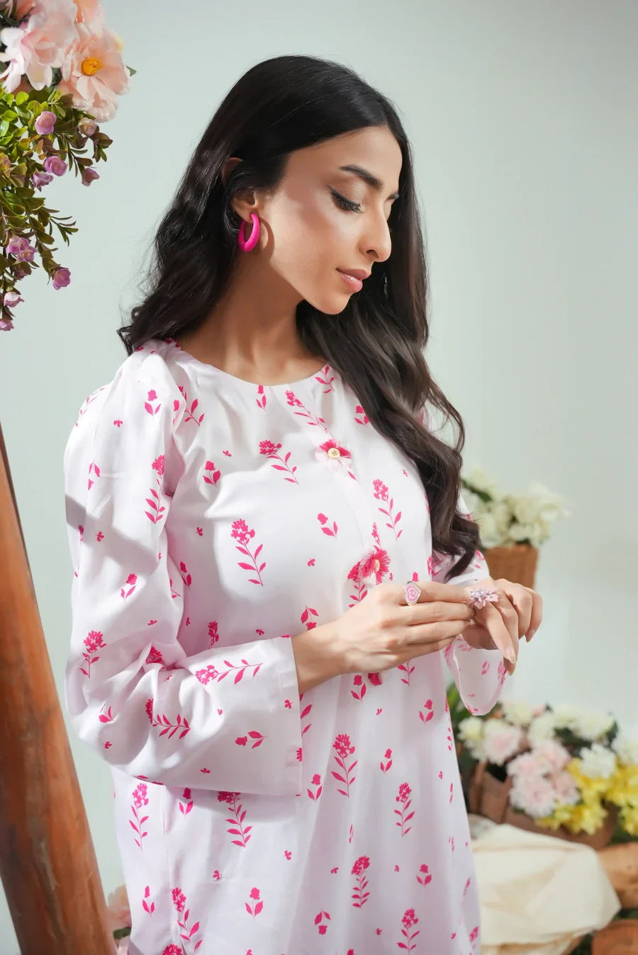 Dhaga Stitched 2 Piece Lawn Collection'2025-Matching separate 0049