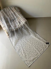 Deck Up Organza Dupatta - Silver