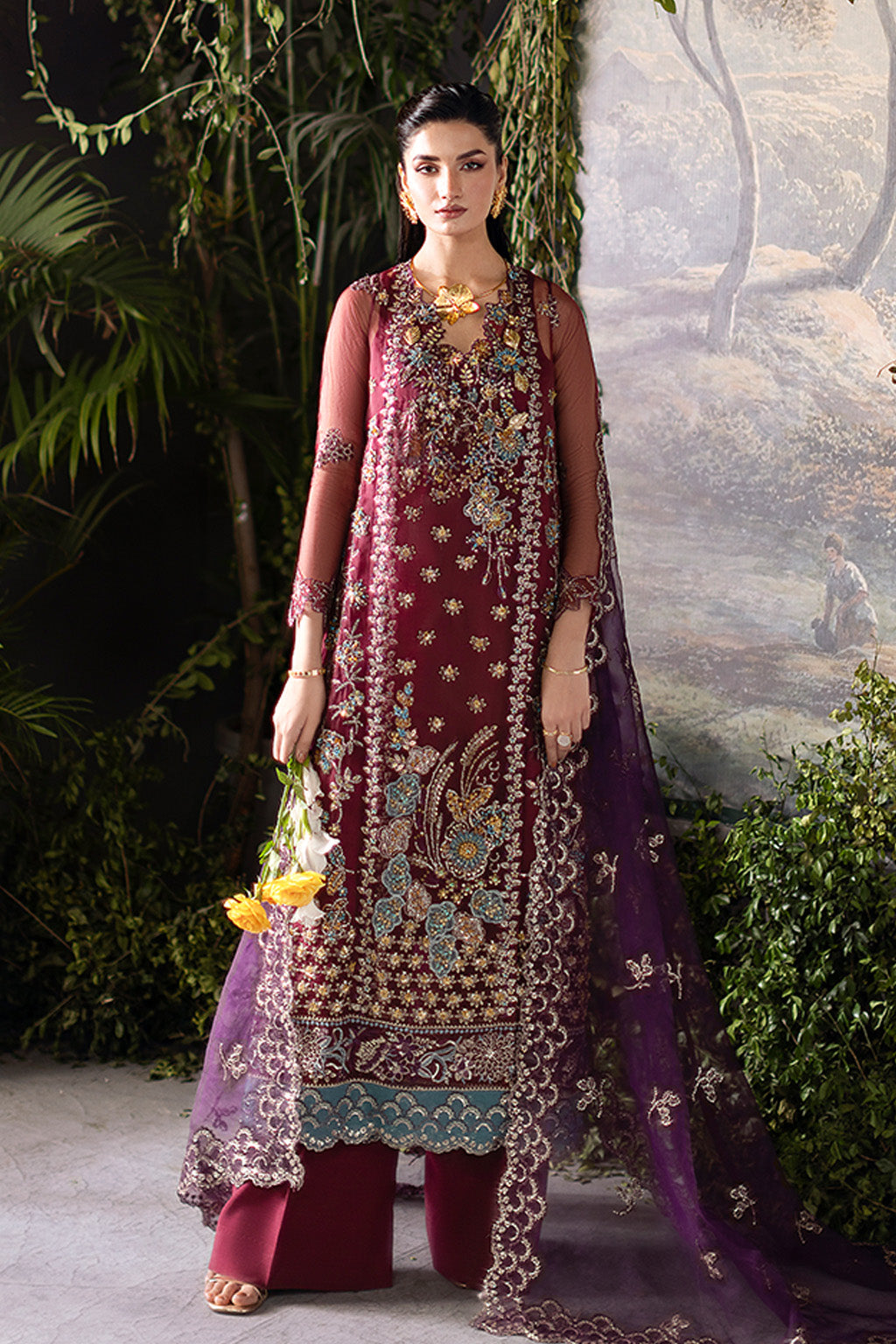 Flurie By Meeral Unstitched 3 Piece Formals Vol-03 Collection'2025-Regina