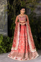 Flurie By Meeral Unstitched 3 Piece Formals Vol-03 Collection'2025-Ember Rose