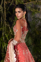 Flurie By Meeral Unstitched 3 Piece Formals Vol-03 Collection'2025-Ember Rose